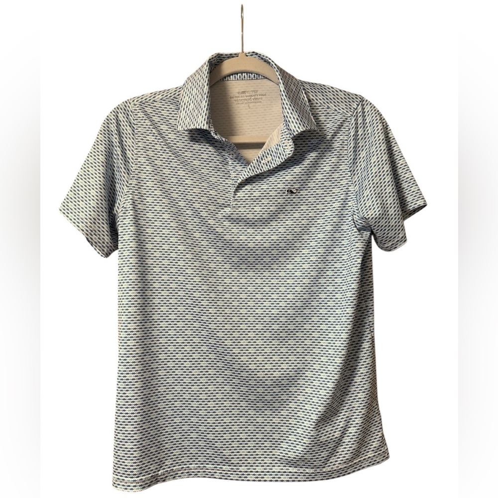 Vineyard Vines Blue Polo Shirt with Classic Collar
